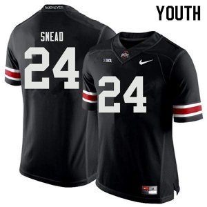 NCAA Ohio State Buckeyes Youth #24 Brian Snead Black Nike Football College Jersey OBR6545VP